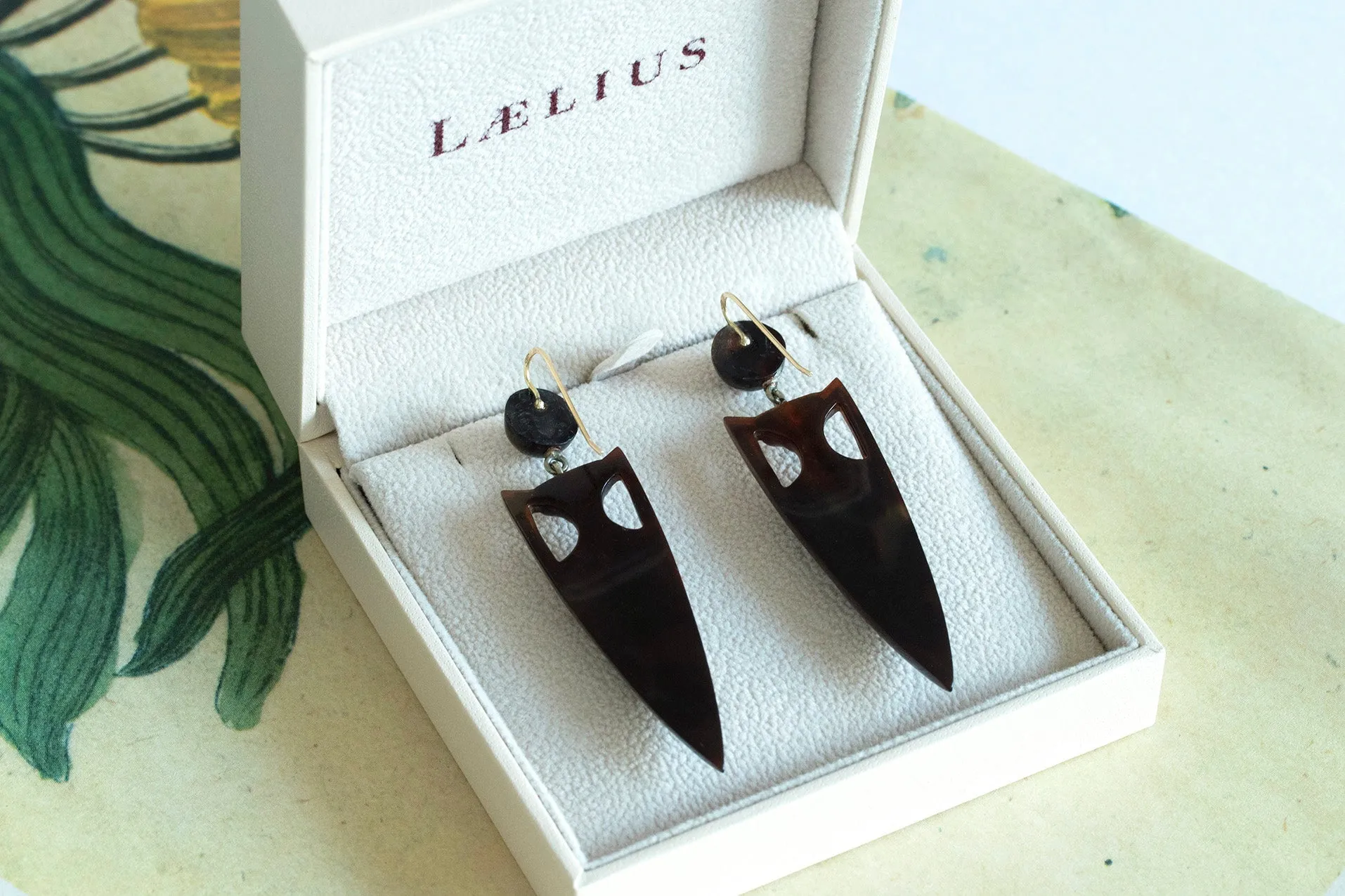 Large Victorian Piqué Urn Earrings