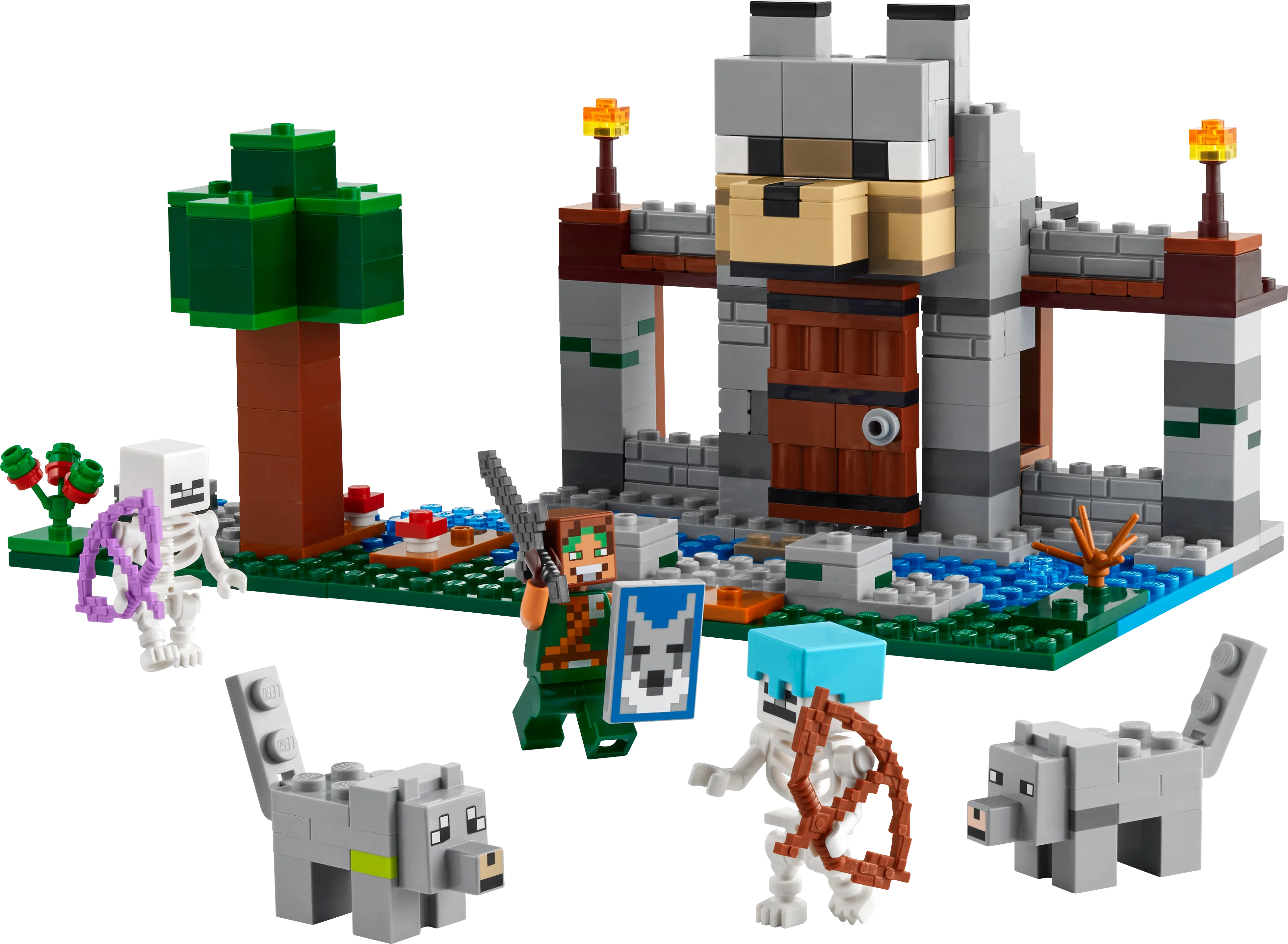 LEGO® Minecraft® The Wolf Stronghold Fortress Playset Gift, Skeleton Explorer Toy 21261