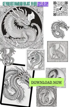 Let There Be Dragons AI Enhanced Print Collection Versatile Digital Designed Instant Download Fairycore Cottagecore DIY Craft