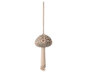 Maileg mushroom ornament - winter flower, green