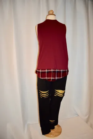 Maroon Sleeveless Tank