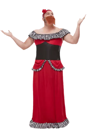 Mens Bearded Lady Costume