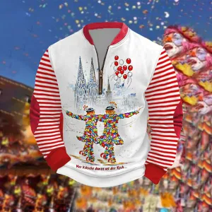 Men's Cologne Carnival Clown Print Casual Sweatshirts