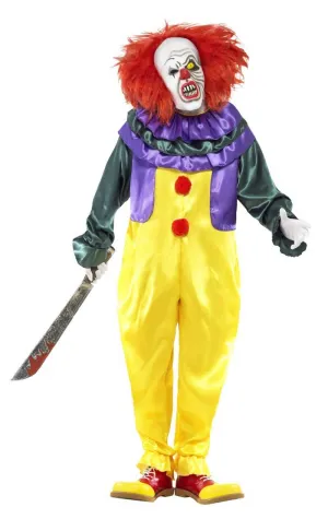 Mens Creepy Pennywise Clown Costume