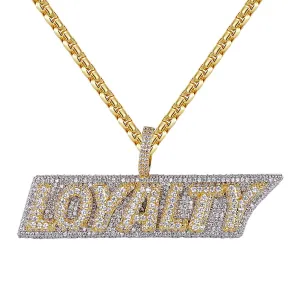 Men's Loyalty Hip Hop Sterling Silver 3D Rapper Custom Pendant