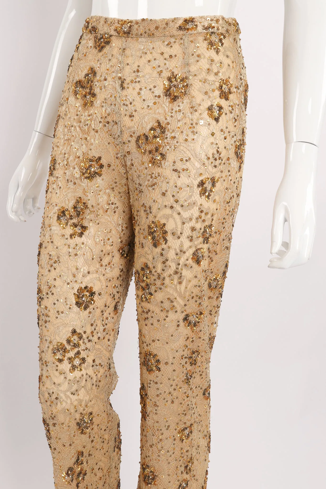 Mesh Fringe Jacket & Sequin Pant Set