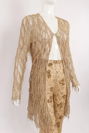 Mesh Fringe Jacket & Sequin Pant Set