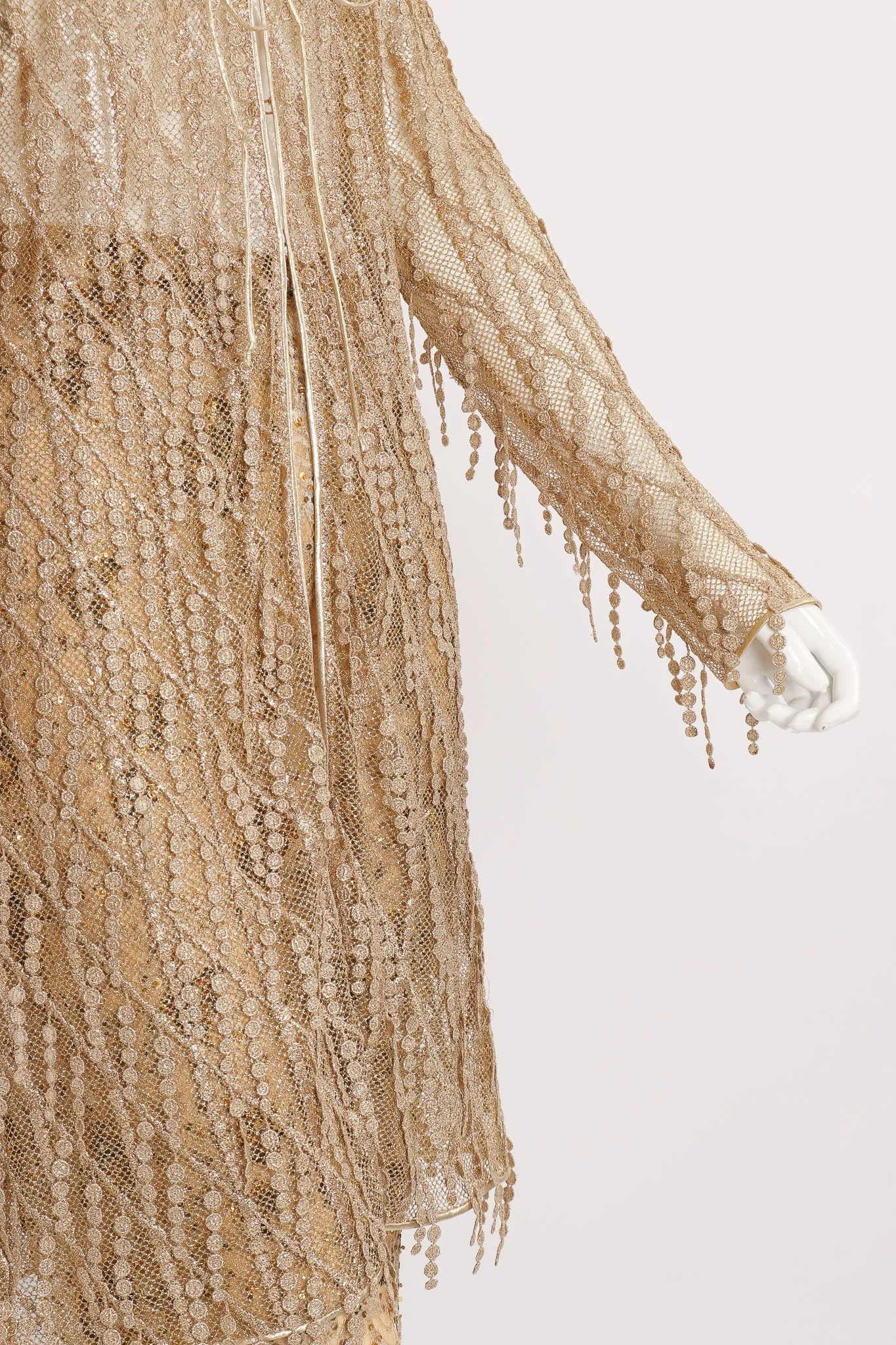 Mesh Fringe Jacket & Sequin Pant Set