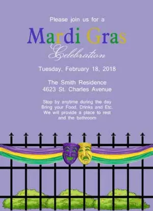 MG IRON FENCE CUSTOM INVITATION