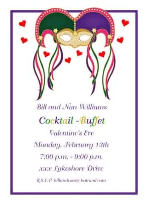 MG MASK STREAMERS CUSTOM INVITATION