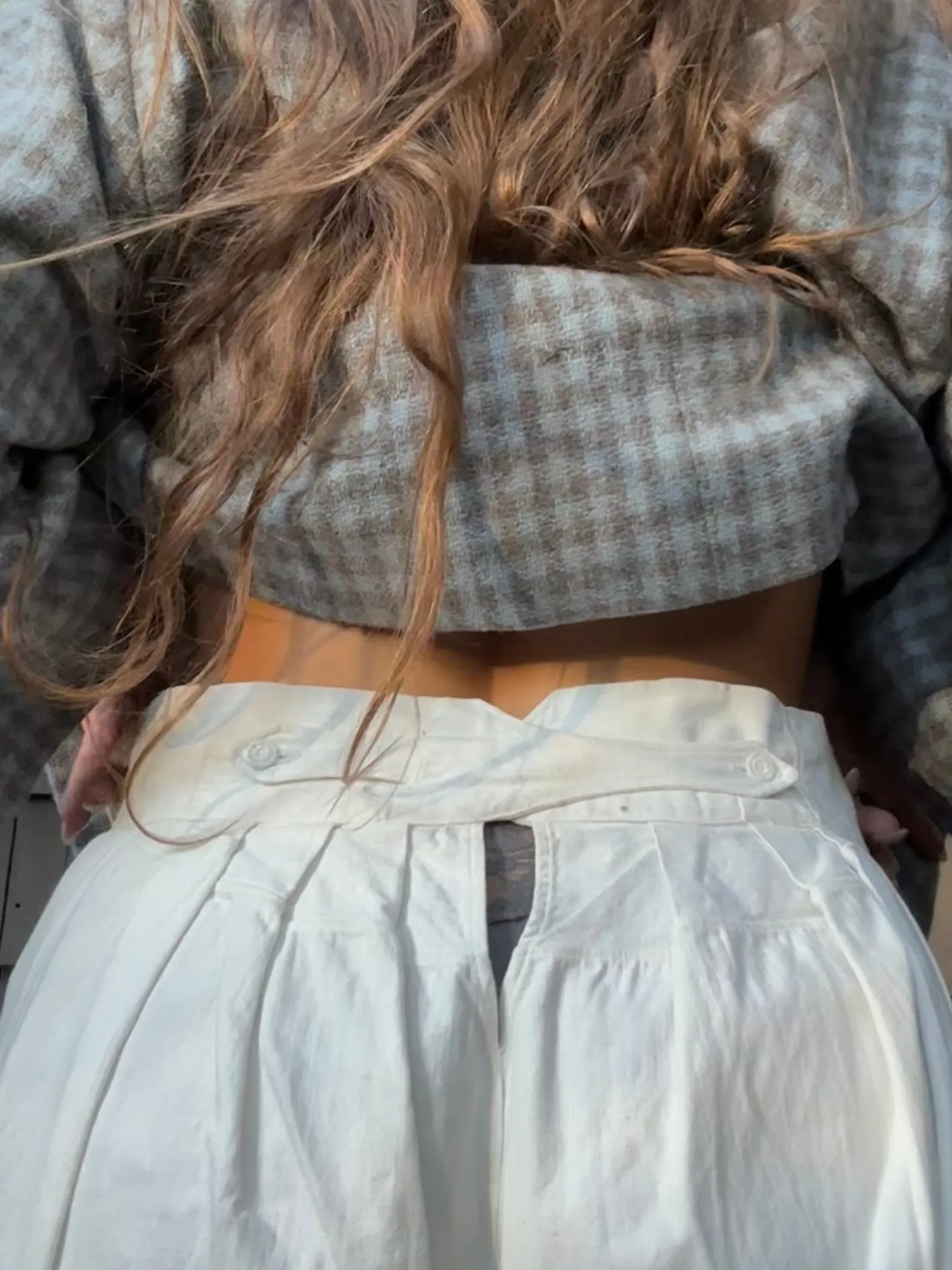 Mid 19th Century Button Front Cinch Back Pants