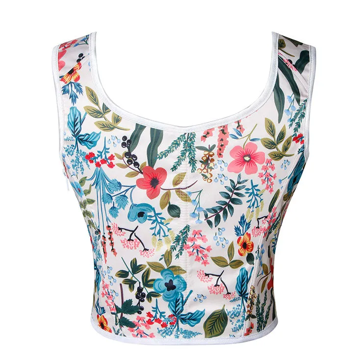 Multicolour Floral Corset Vest