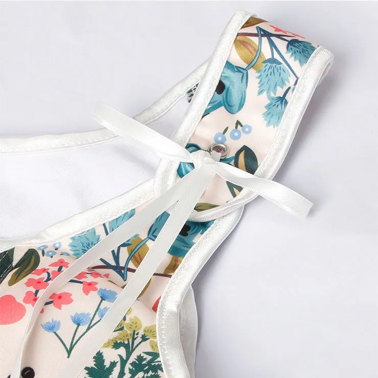 Multicolour Floral Corset Vest