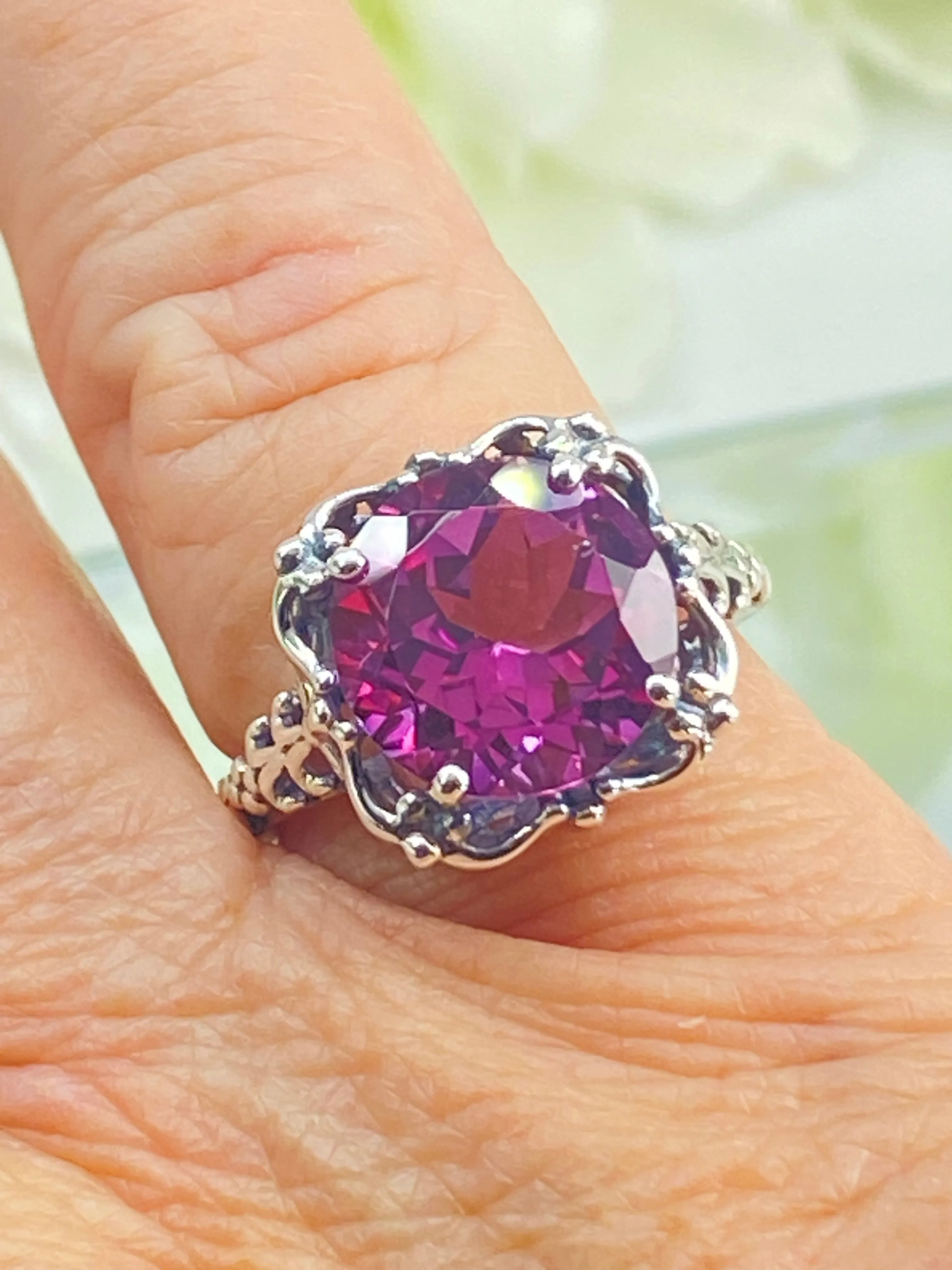 Natural Pink Topaz Victorian Ring #D103