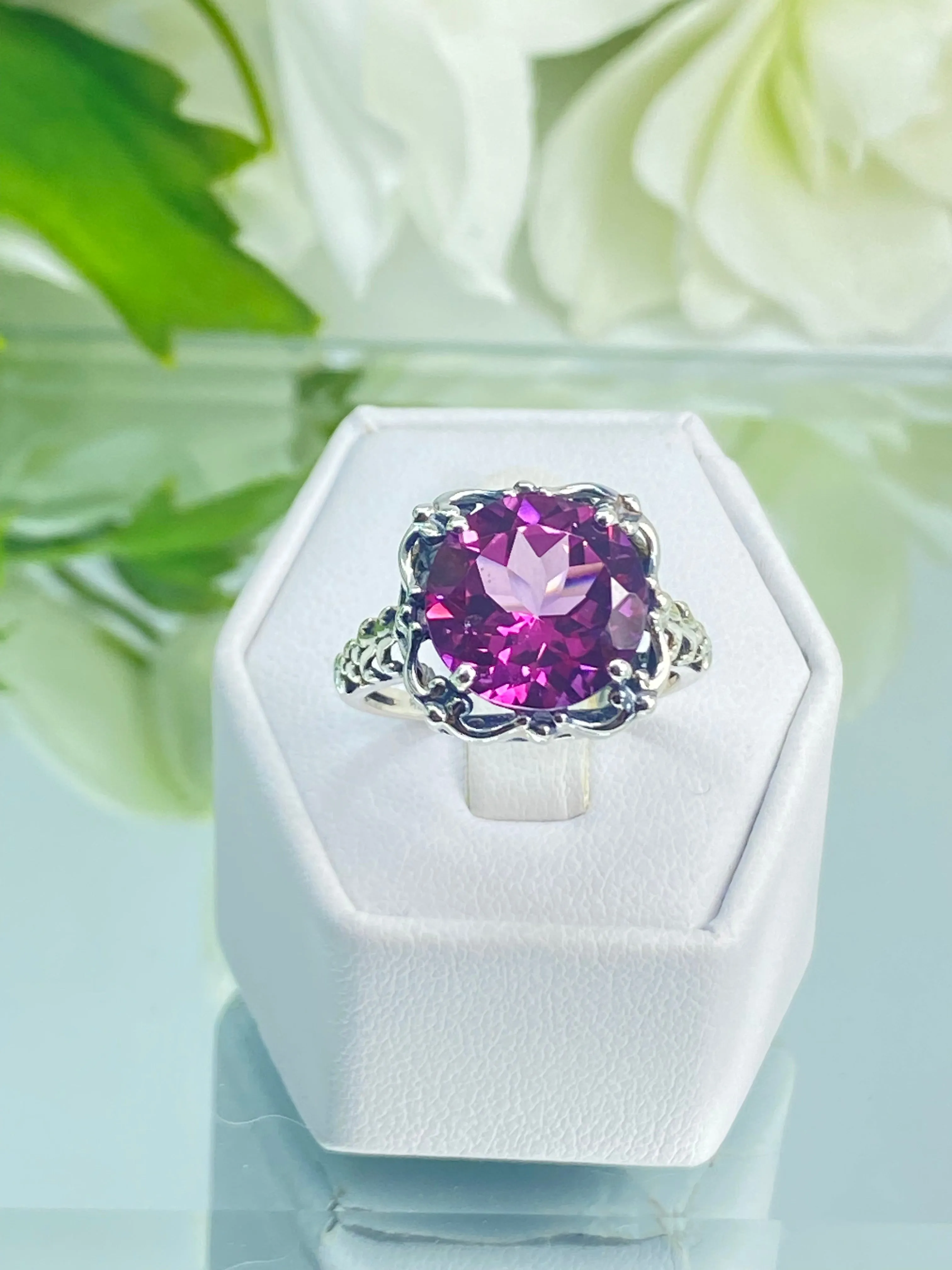 Natural Pink Topaz Victorian Ring #D103