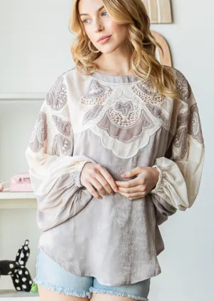 Oli   Hali Victorian Embroidered Top