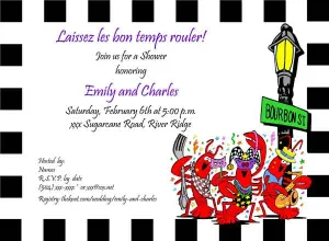 PARTYING MG CRAWFISH CUSTOM INVITATION