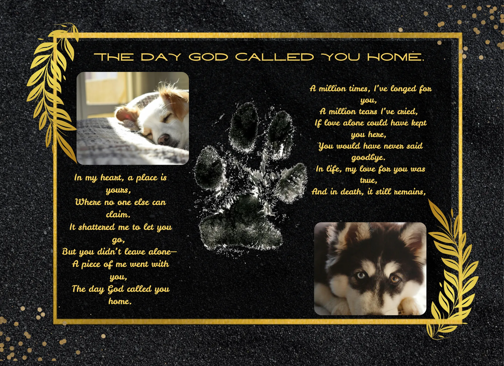 Personalized Dog Photo Wall Art, Memorial Gift for Loss of Dog, Dog Remembrance Gifts, Dog Bereavement Dog Gifts, Pet Loss Portrati