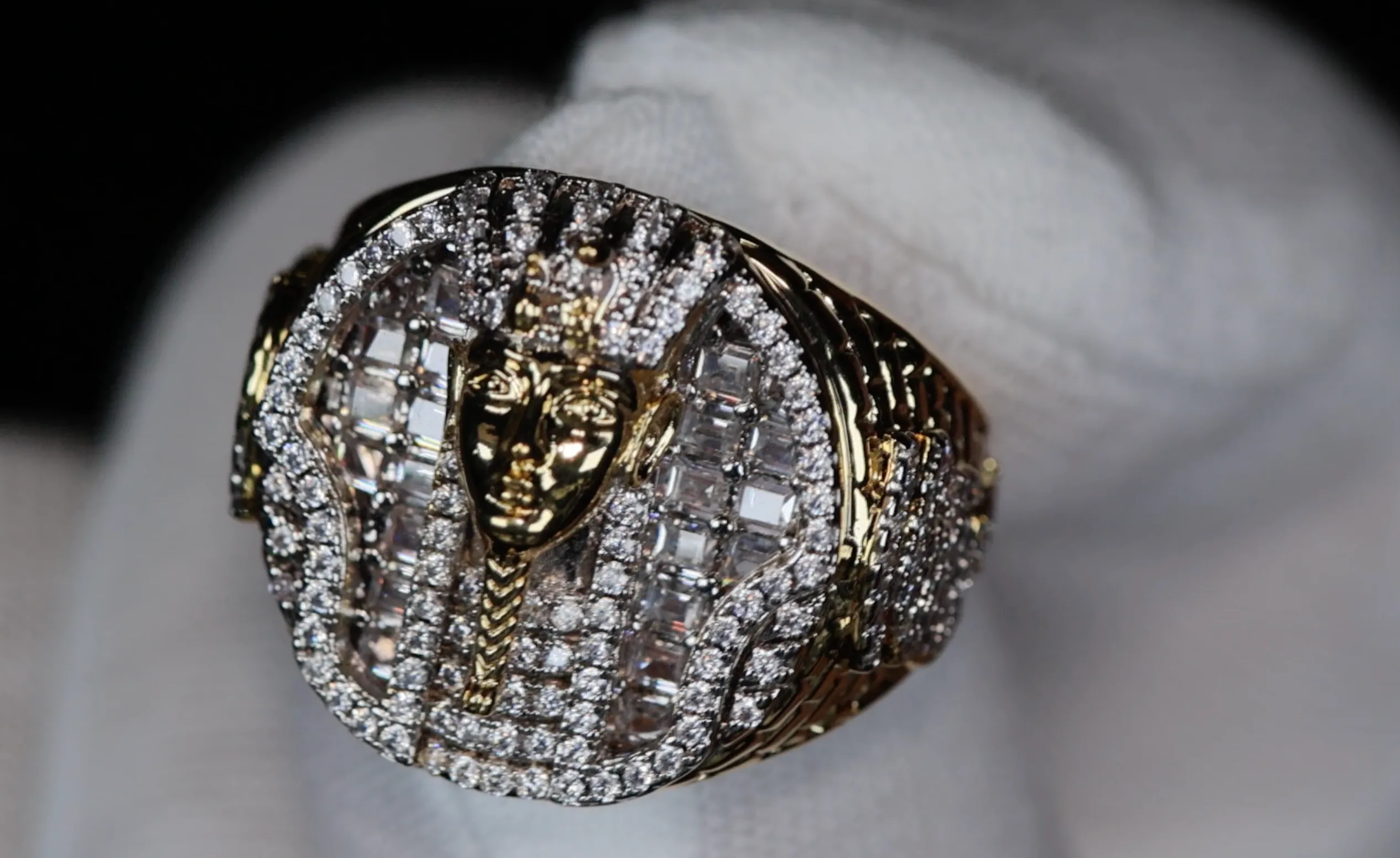 Pharaoh Diamond Ring | Iced Out Pharaoh Ring | Hip Hop Ring