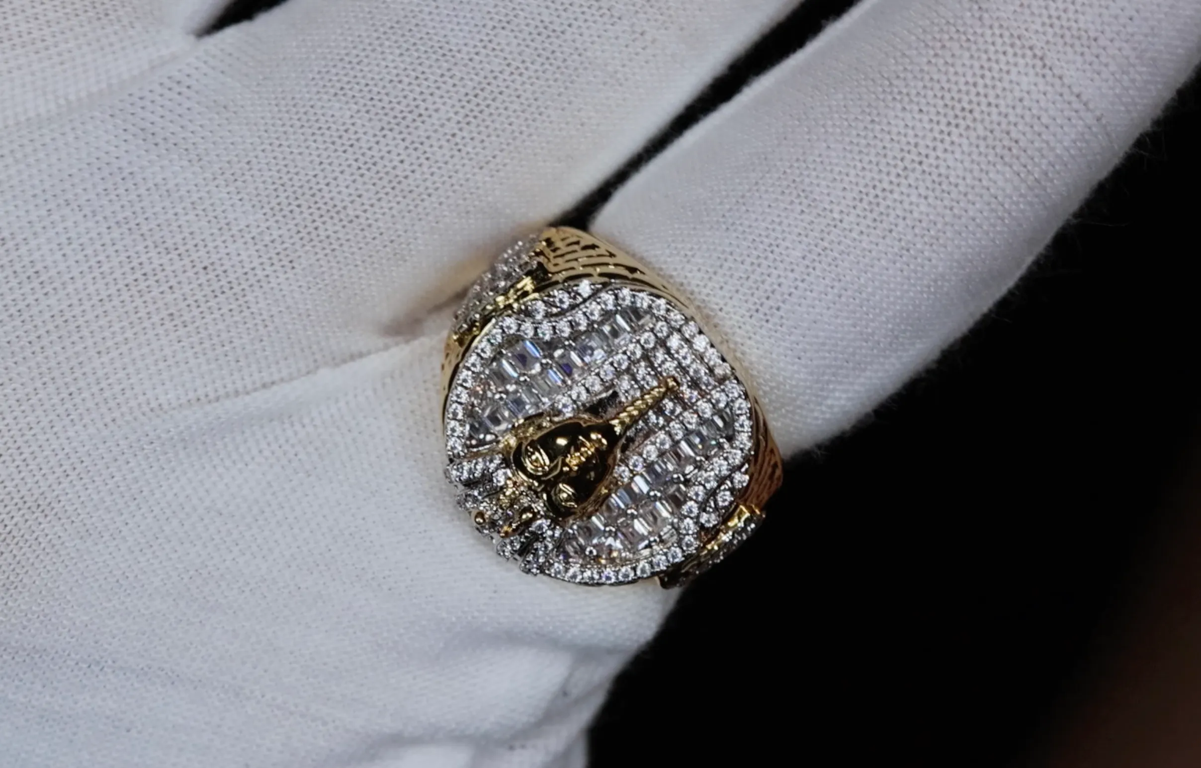 Pharaoh Diamond Ring | Iced Out Pharaoh Ring | Hip Hop Ring