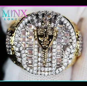 Pharaoh Diamond Ring | Iced Out Pharaoh Ring | Hip Hop Ring