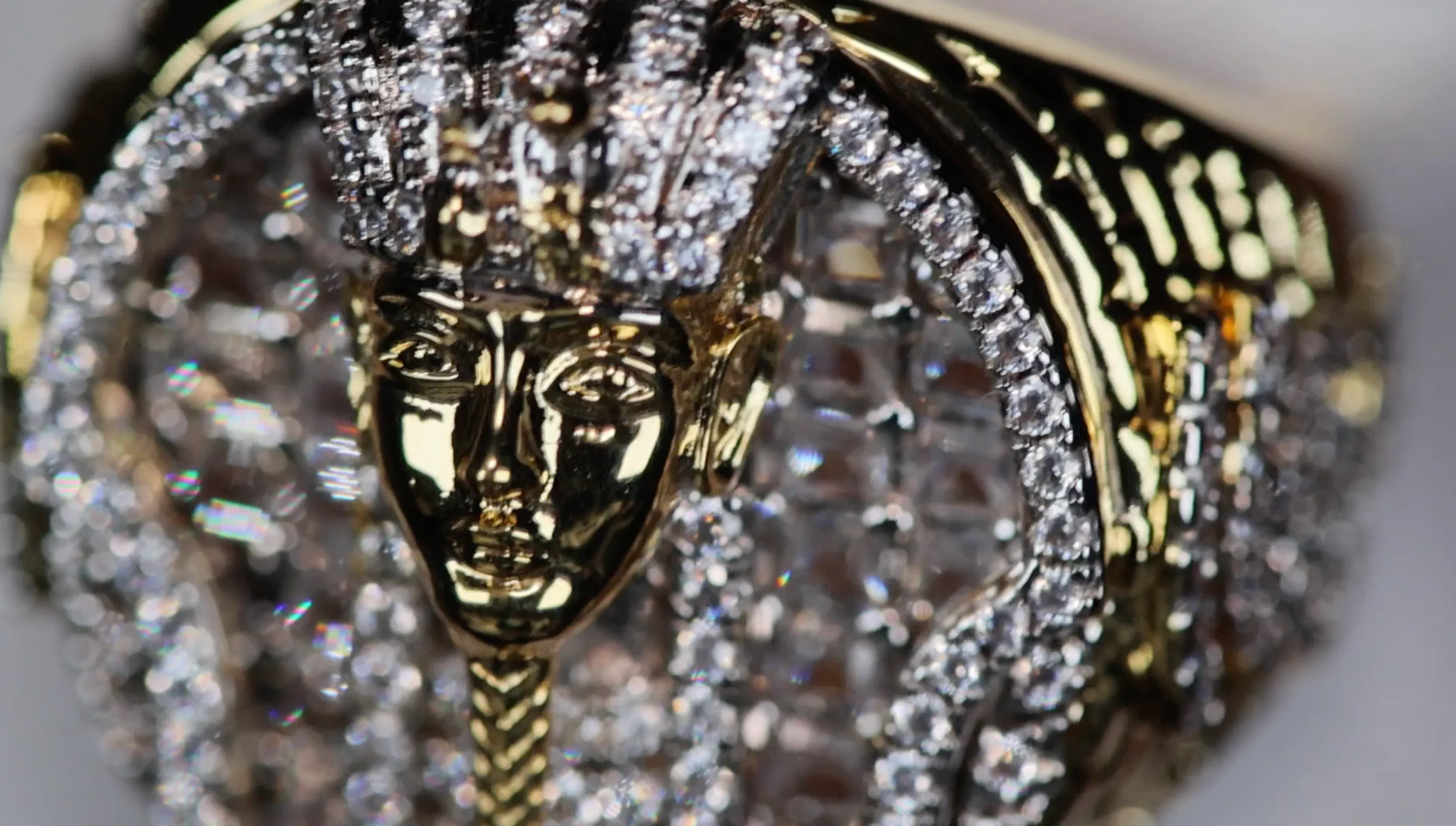 Pharaoh Diamond Ring | Iced Out Pharaoh Ring | Hip Hop Ring