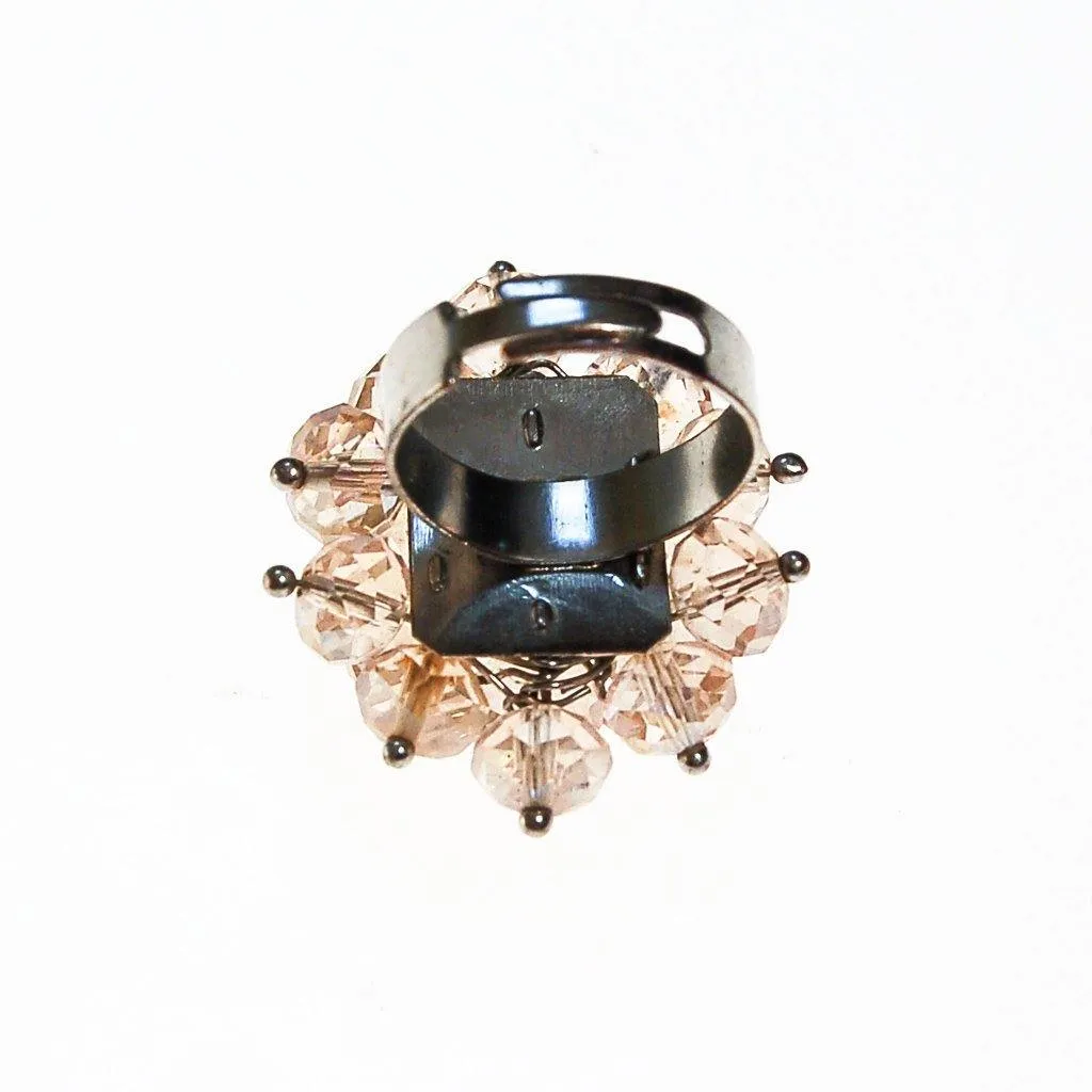 Pink Crystal Statement Ring