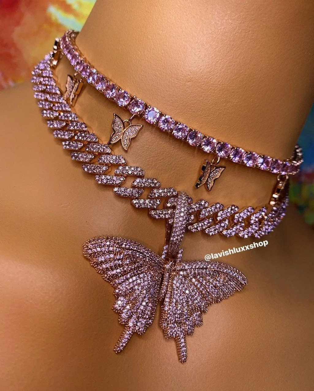 pink cuban chain necklace, blinged iced cuban necklace , Micro Paved 12mm S-Link Miami Cuban Necklaces Hiphop Men and women Iced necklace