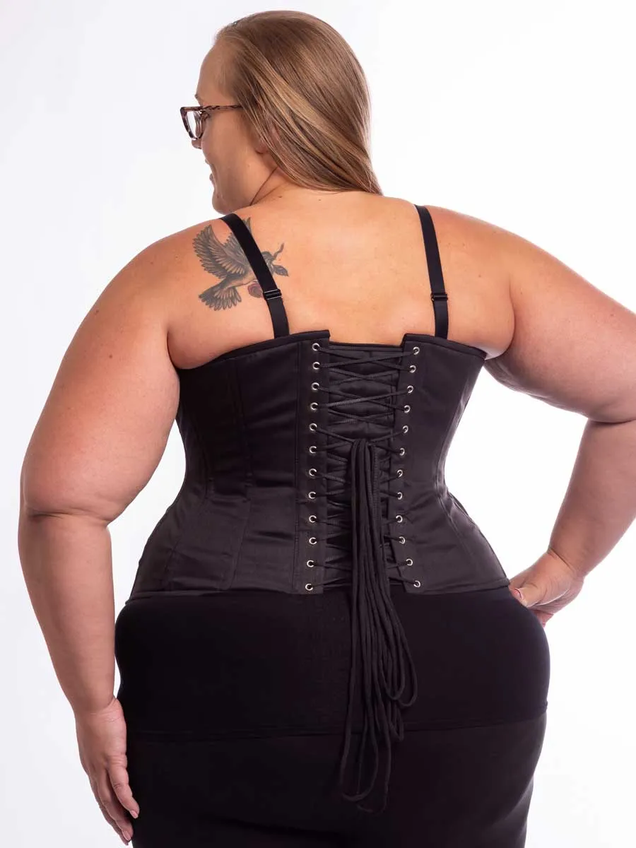 Plus Size Cotton Hourglass Curve Longline Underbust Corset : CS-426