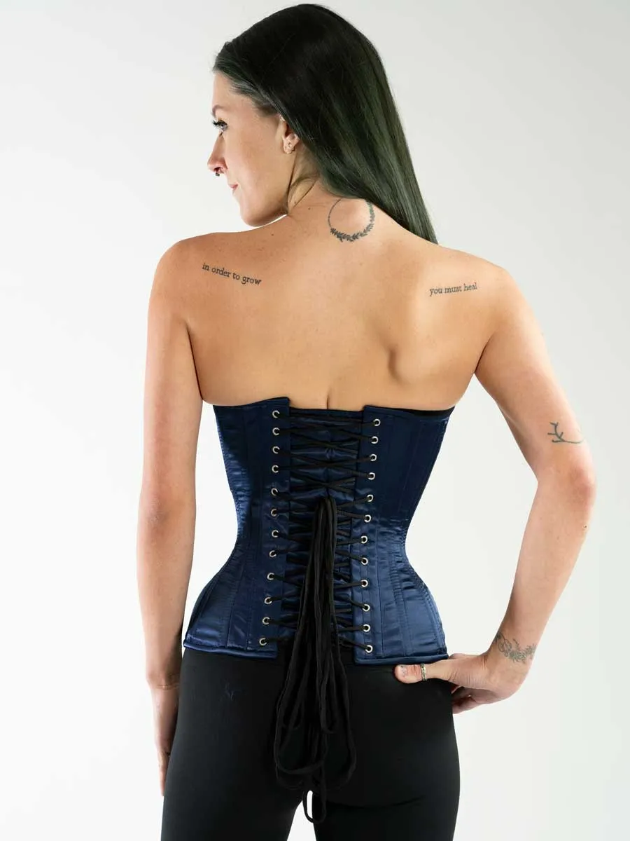 Plus Size Satin Hourglass Curve Longline Overbust Corset : CS-511