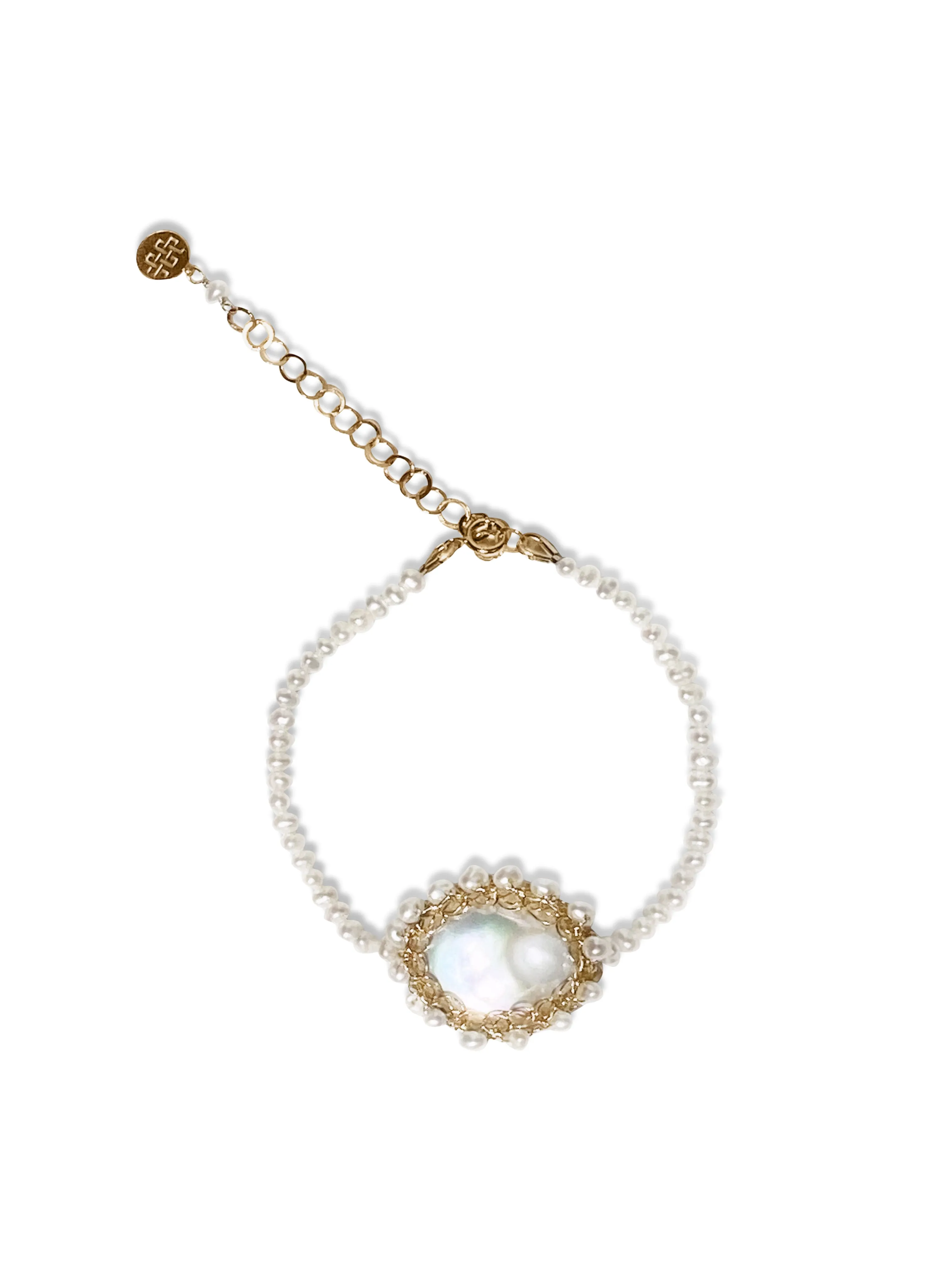 Polka Gold Filled Baroque Pearl Bracelet