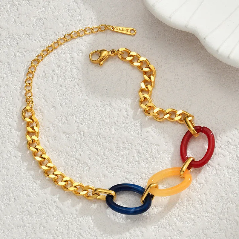 Pulseira Hip Hop em Aço Inoxidável