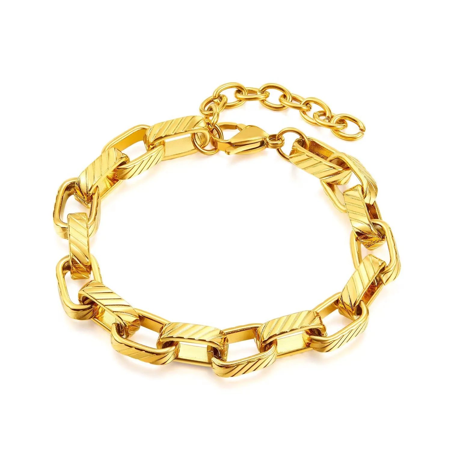 Pulseira Hip Hop em Aço Inoxidável