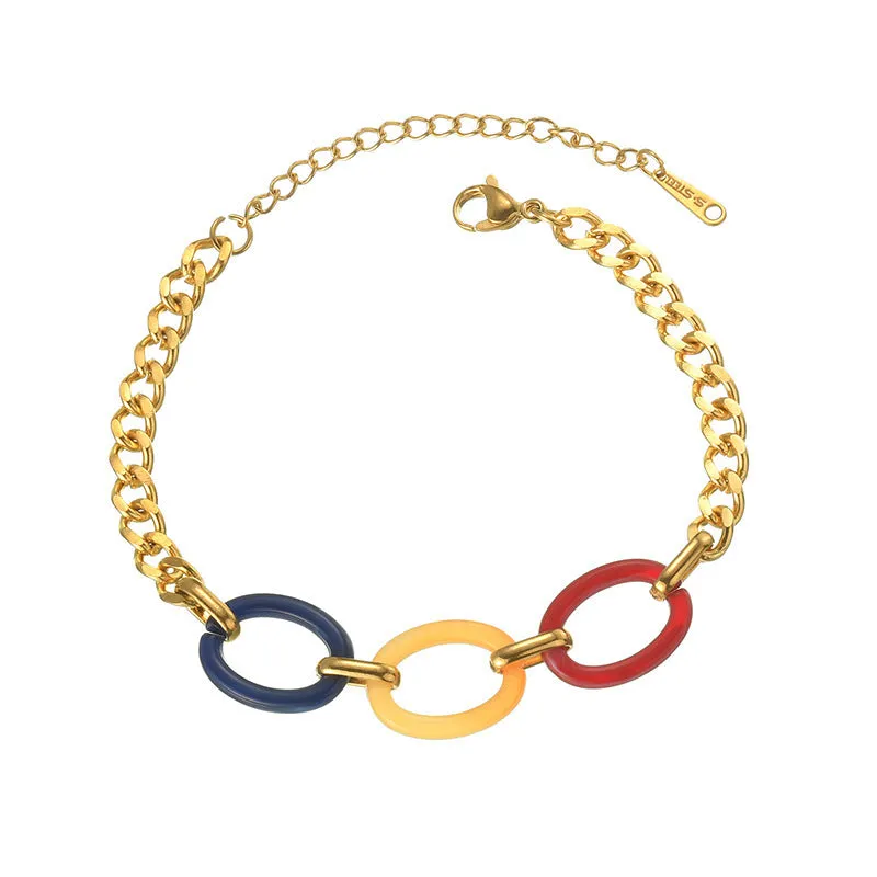Pulseira Hip Hop em Aço Inoxidável