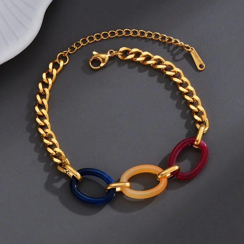 Pulseira Hip Hop em Aço Inoxidável