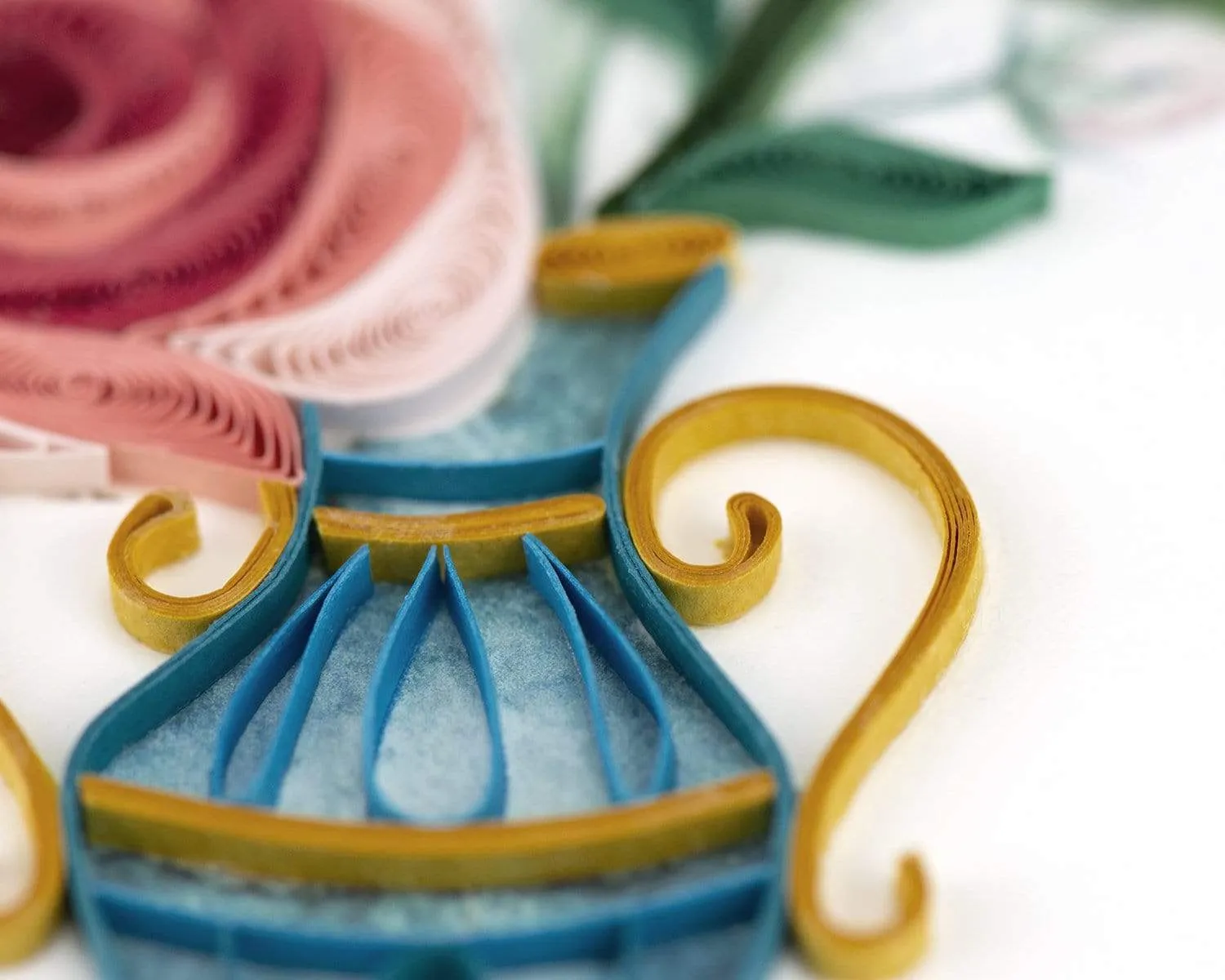 Quilled Victorian Rose Bouquet Greeting Card
