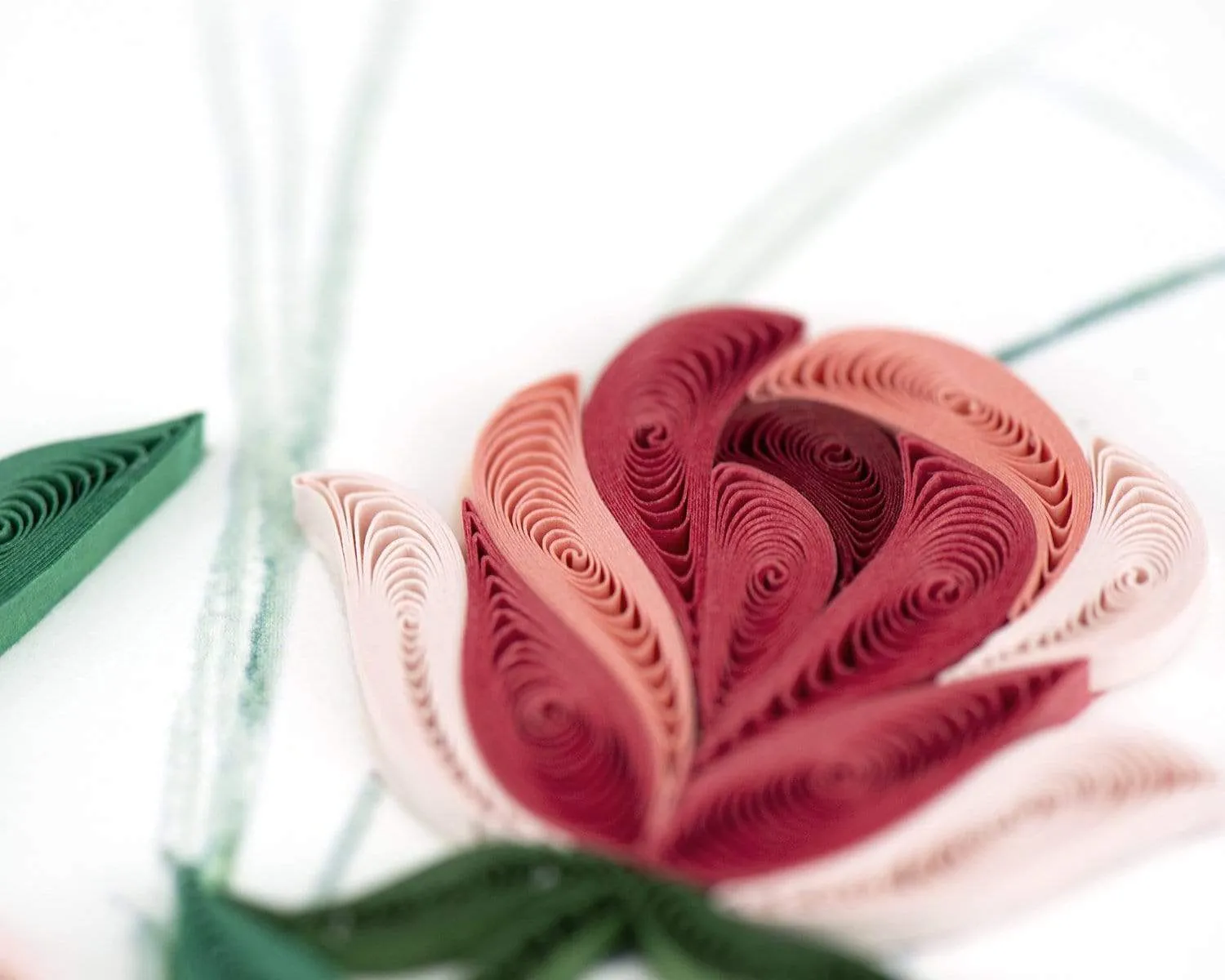 Quilled Victorian Rose Bouquet Greeting Card