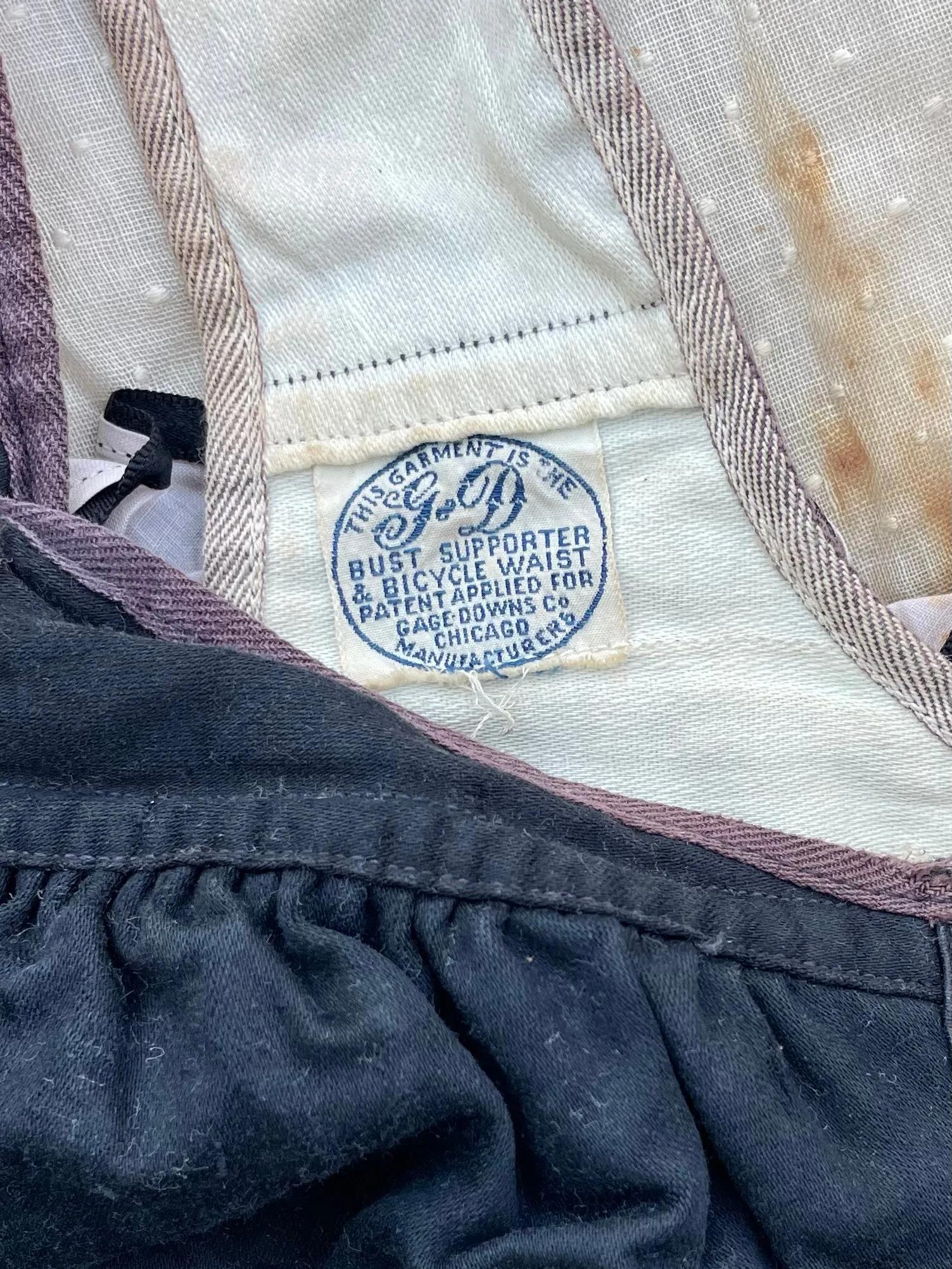 RARE Late 1890s Gage-Downs Co. Bust Supporter/ Bicycle Waist