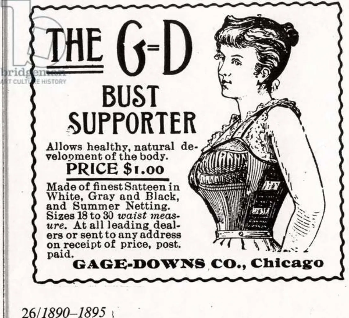 RARE Late 1890s Gage-Downs Co. Bust Supporter/ Bicycle Waist