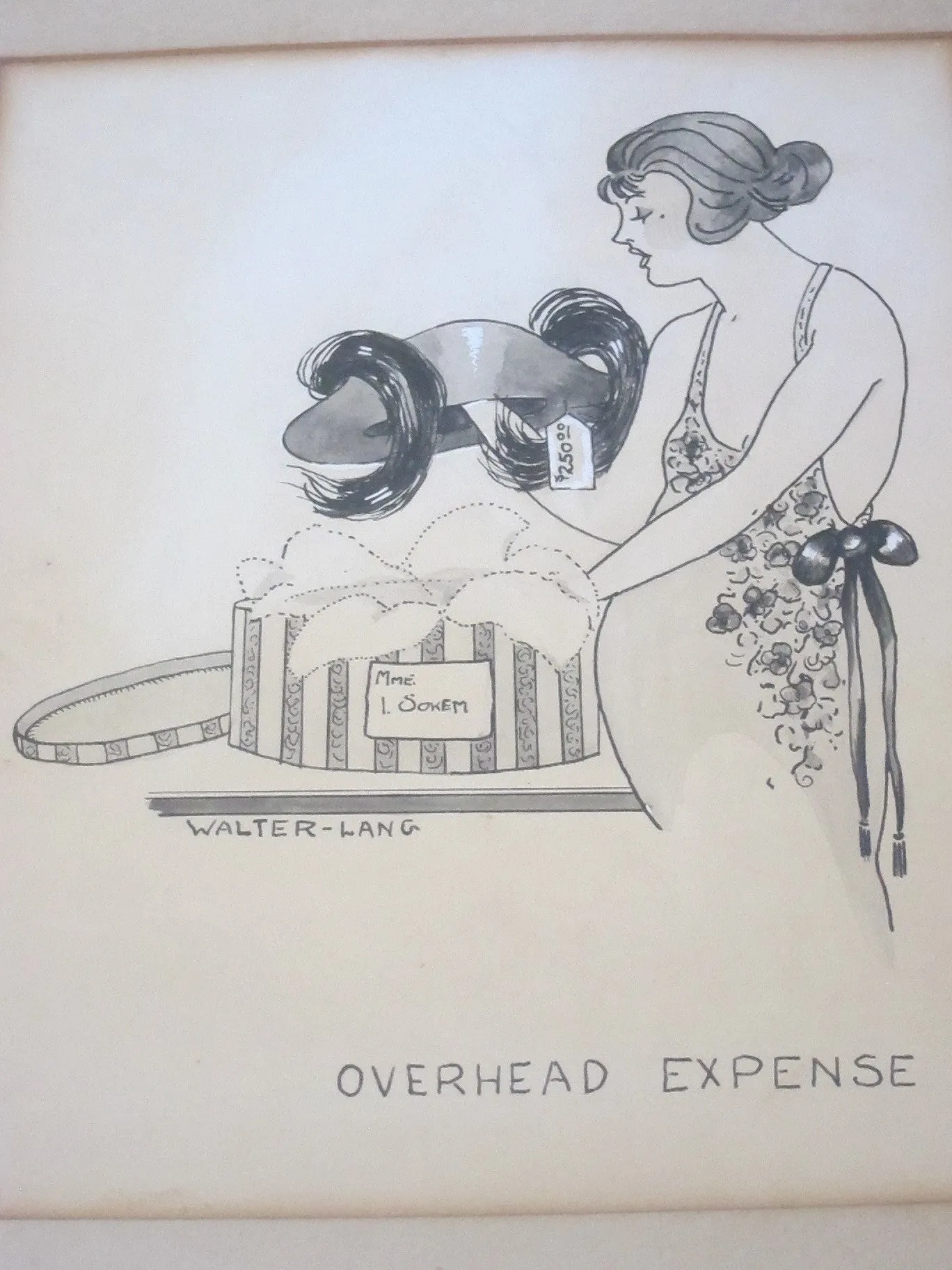 Realistic Pencil Drawing by Walter Lang "Overhead Expense Satire"