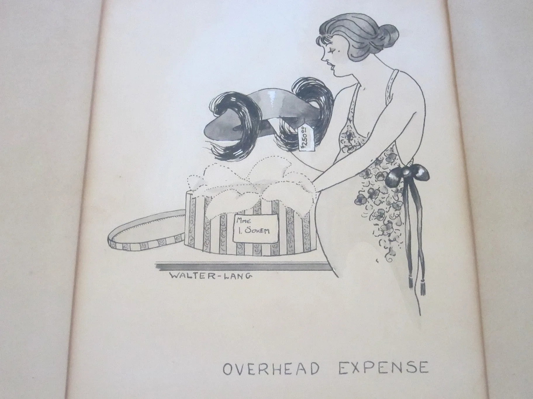 Realistic Pencil Drawing by Walter Lang "Overhead Expense Satire"