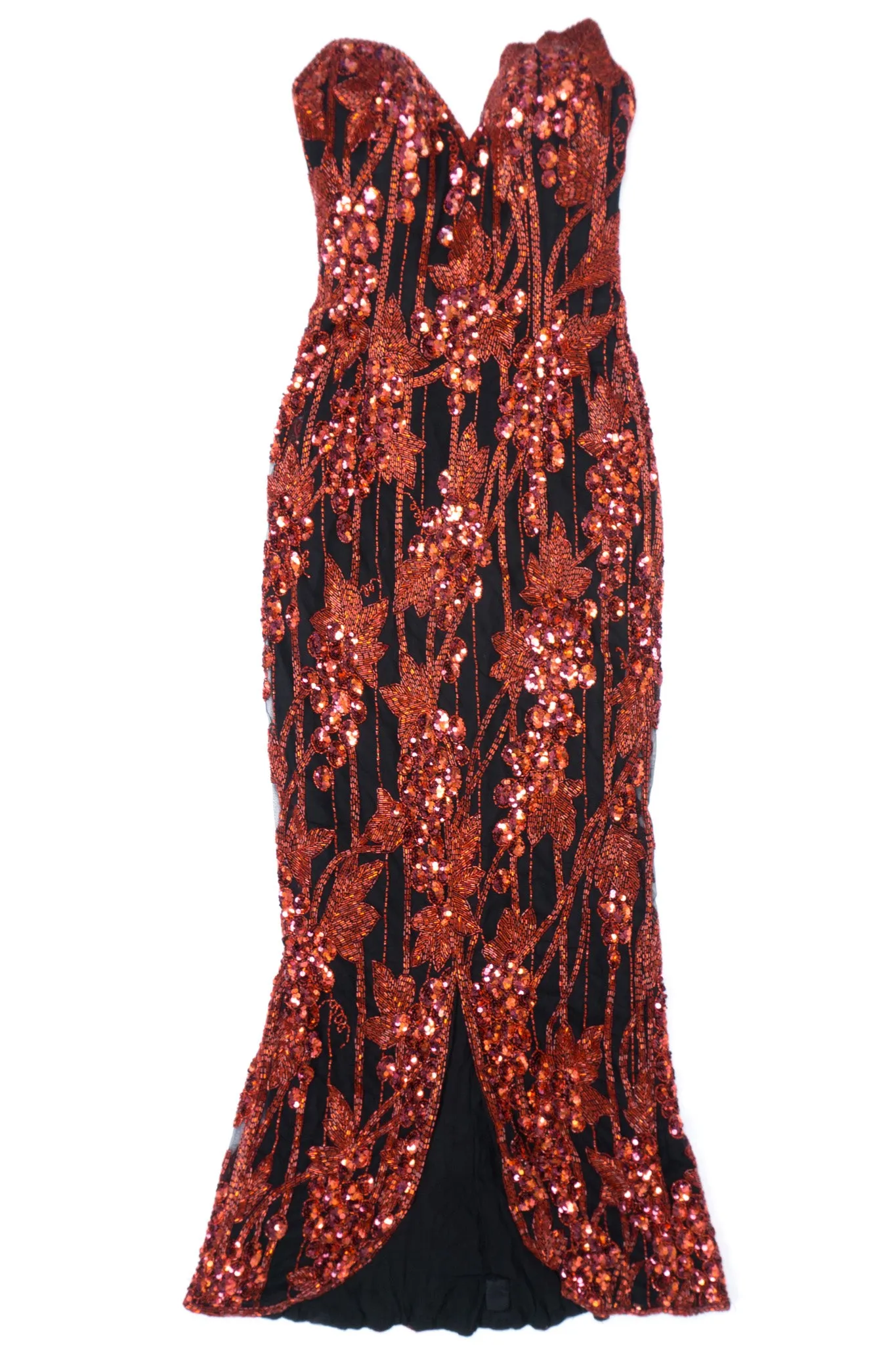Red Grapes Beaded Gown