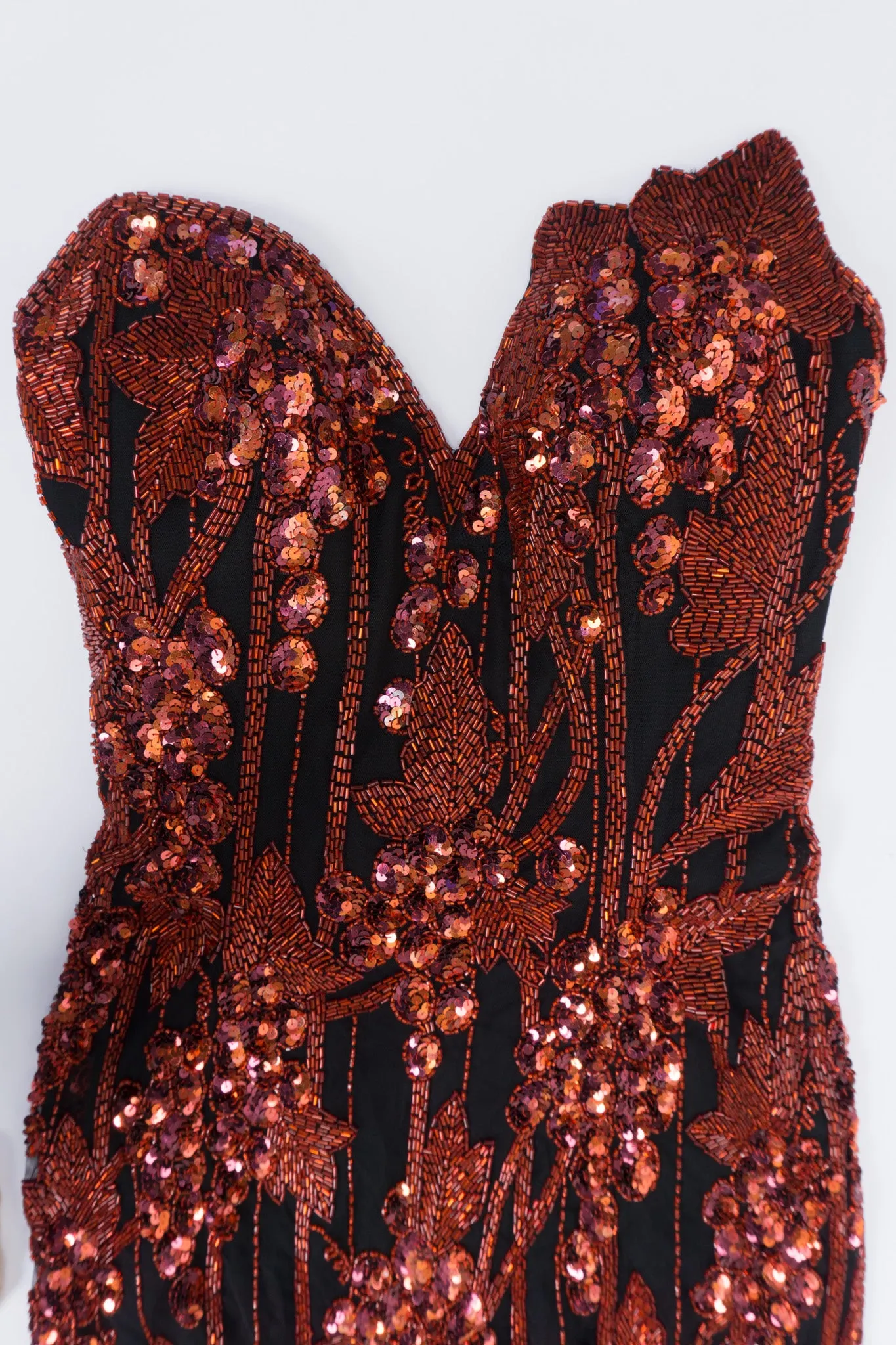 Red Grapes Beaded Gown
