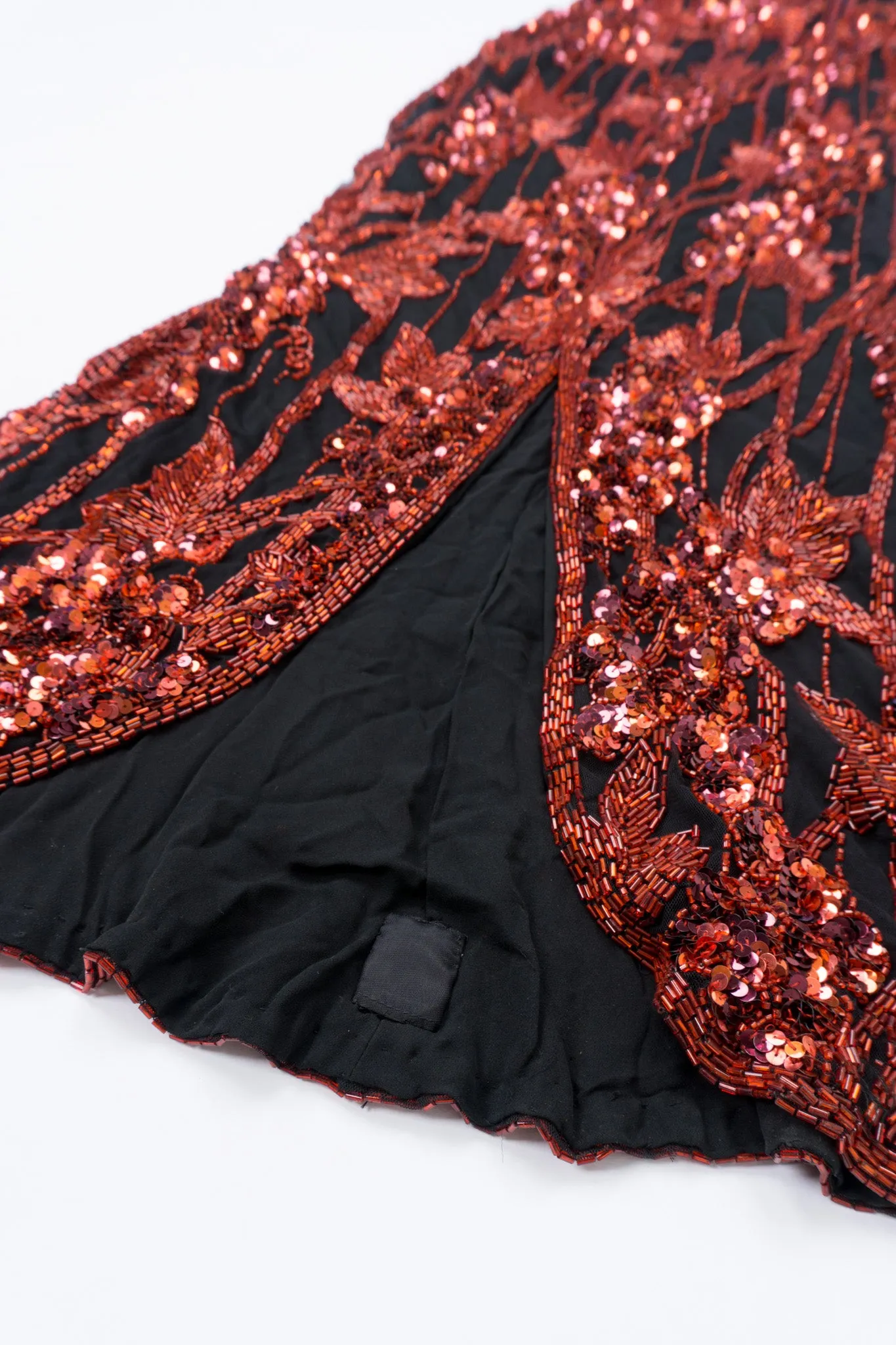 Red Grapes Beaded Gown