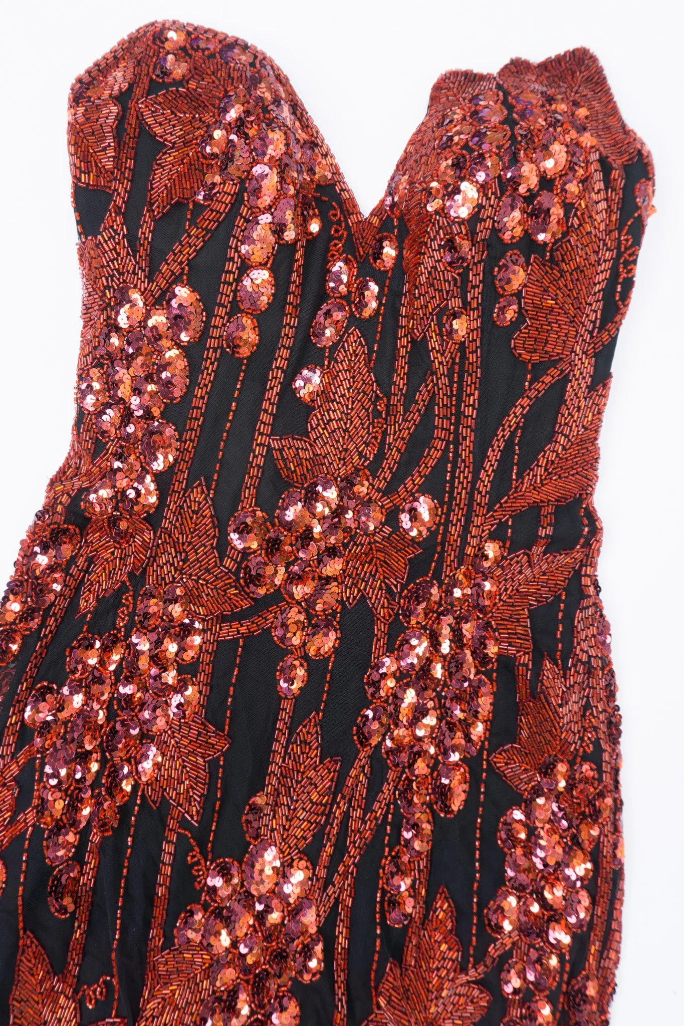 Red Grapes Beaded Gown