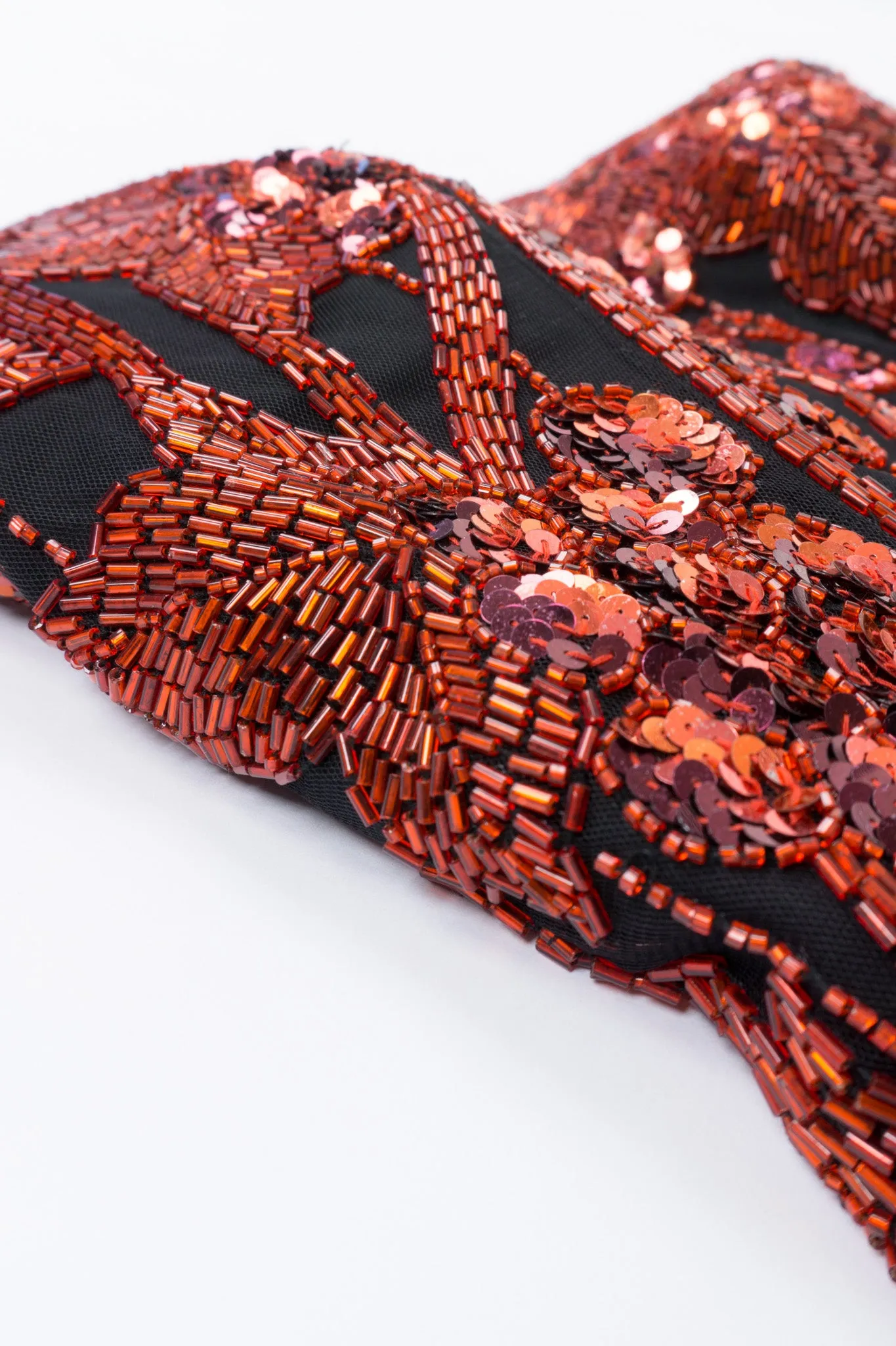 Red Grapes Beaded Gown
