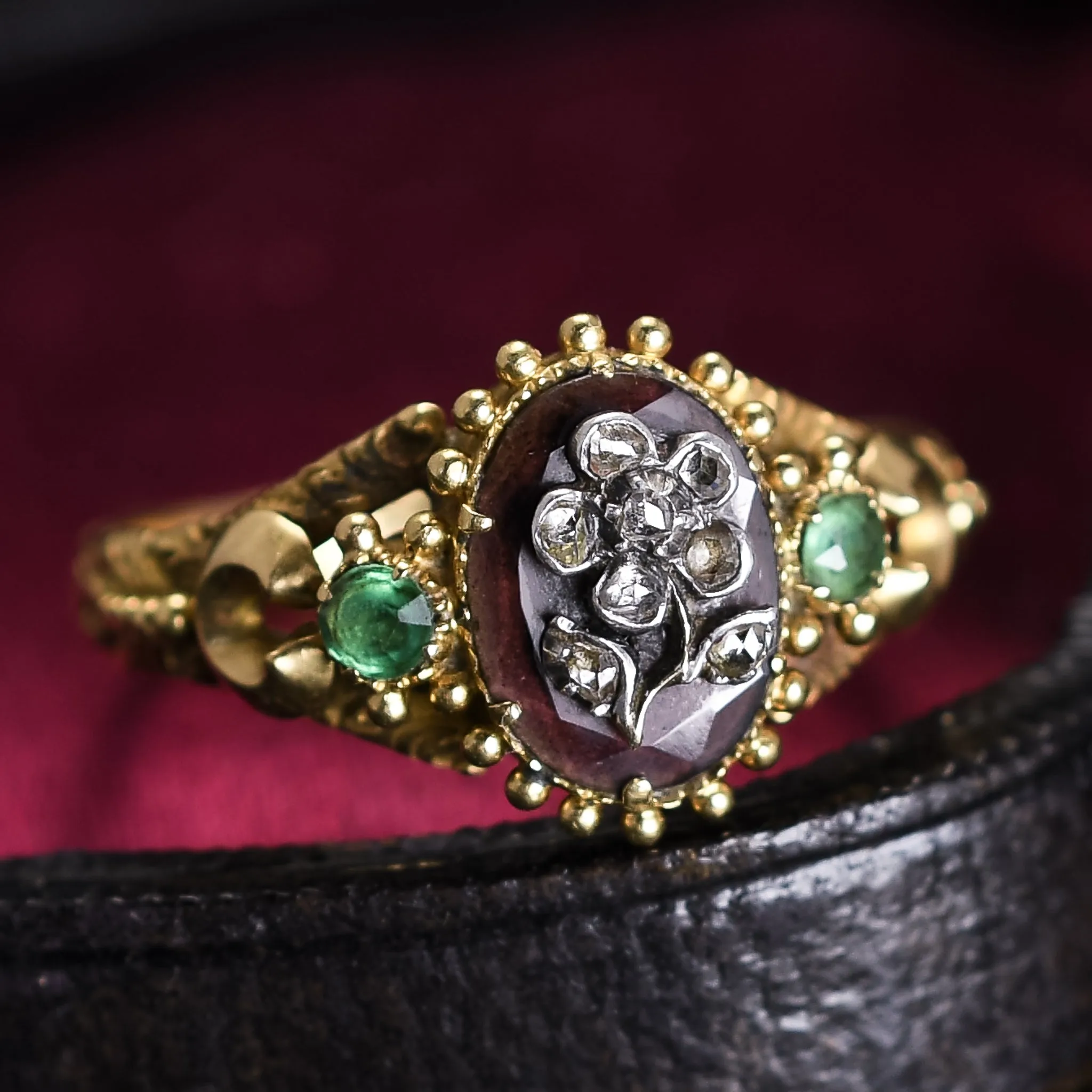 Regency Period Forget-Me-Not Locket Ring