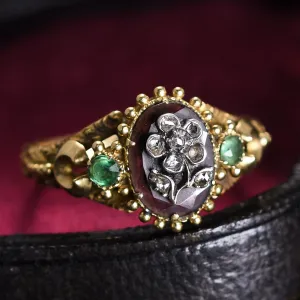 Regency Period Forget-Me-Not Locket Ring