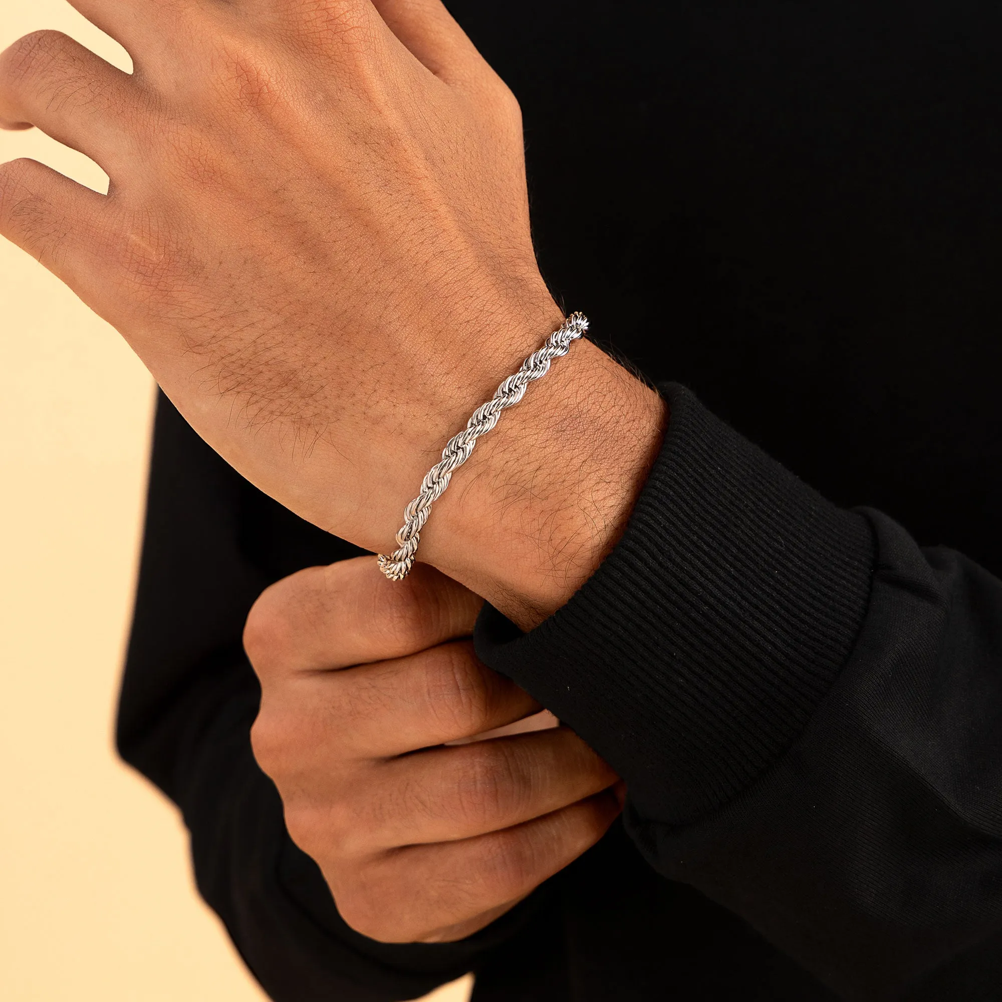 Rope Bracelet - White Gold