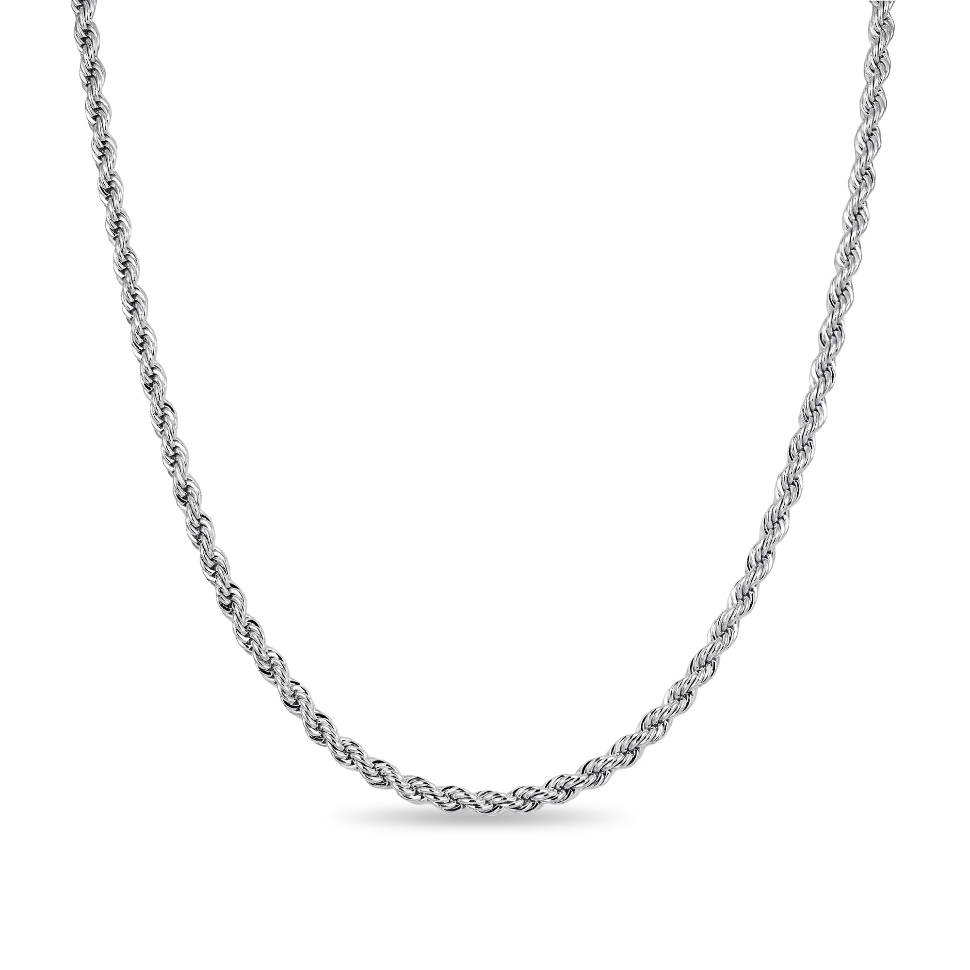 Rope White Gold Chain - 3.5mm